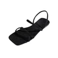thumbnail image 2 of Hurxie Women's Strappy Sandals Square Toe Dressy Summer Cute Vacation Ankle Strap Slip on Sandal Shoes Black 42, 2 of 7