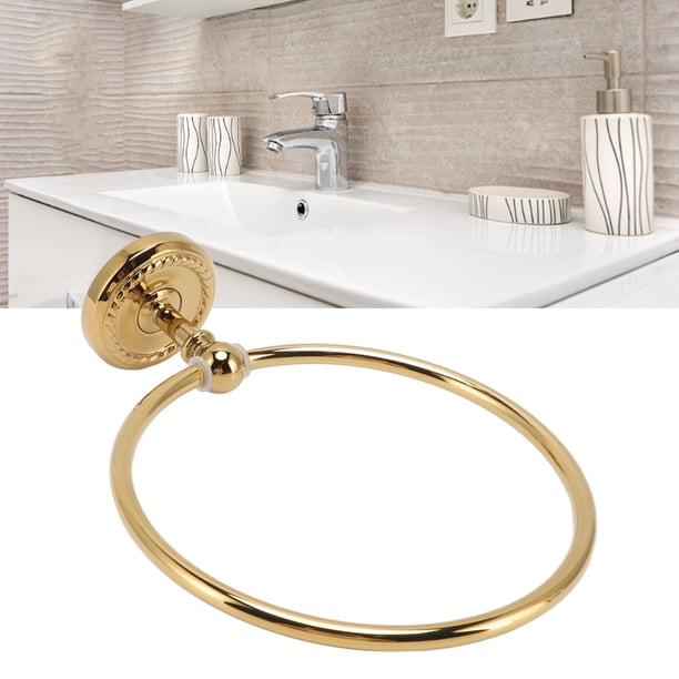 Anillo De Toalla, Anillo De Toalla De Tacto Brillante De Acero Inoxidable De Cobre, Montado En La Pared Trenzado Dorado Para Apartamento