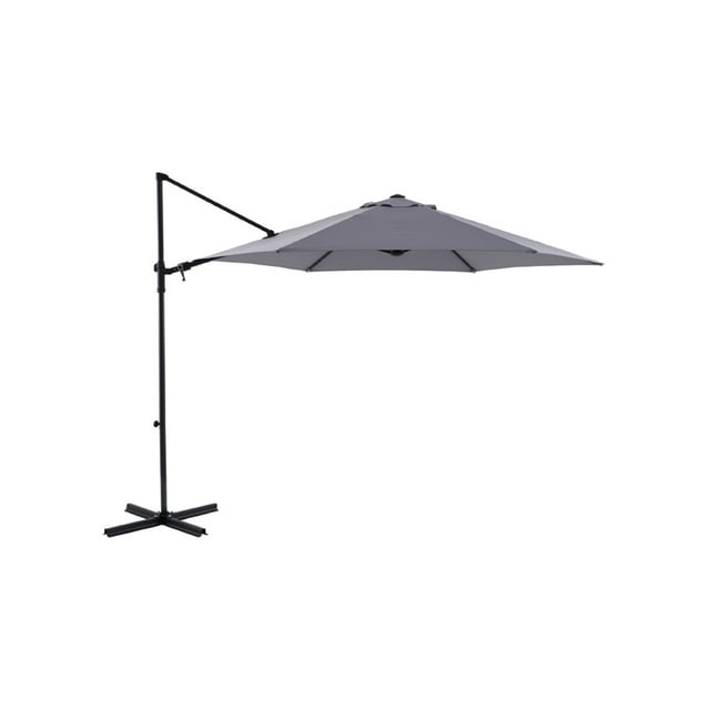 Naterial Sombrilla para Jardín 290cm con Mástil Lateral de Acero Gris, Modelo Polar II