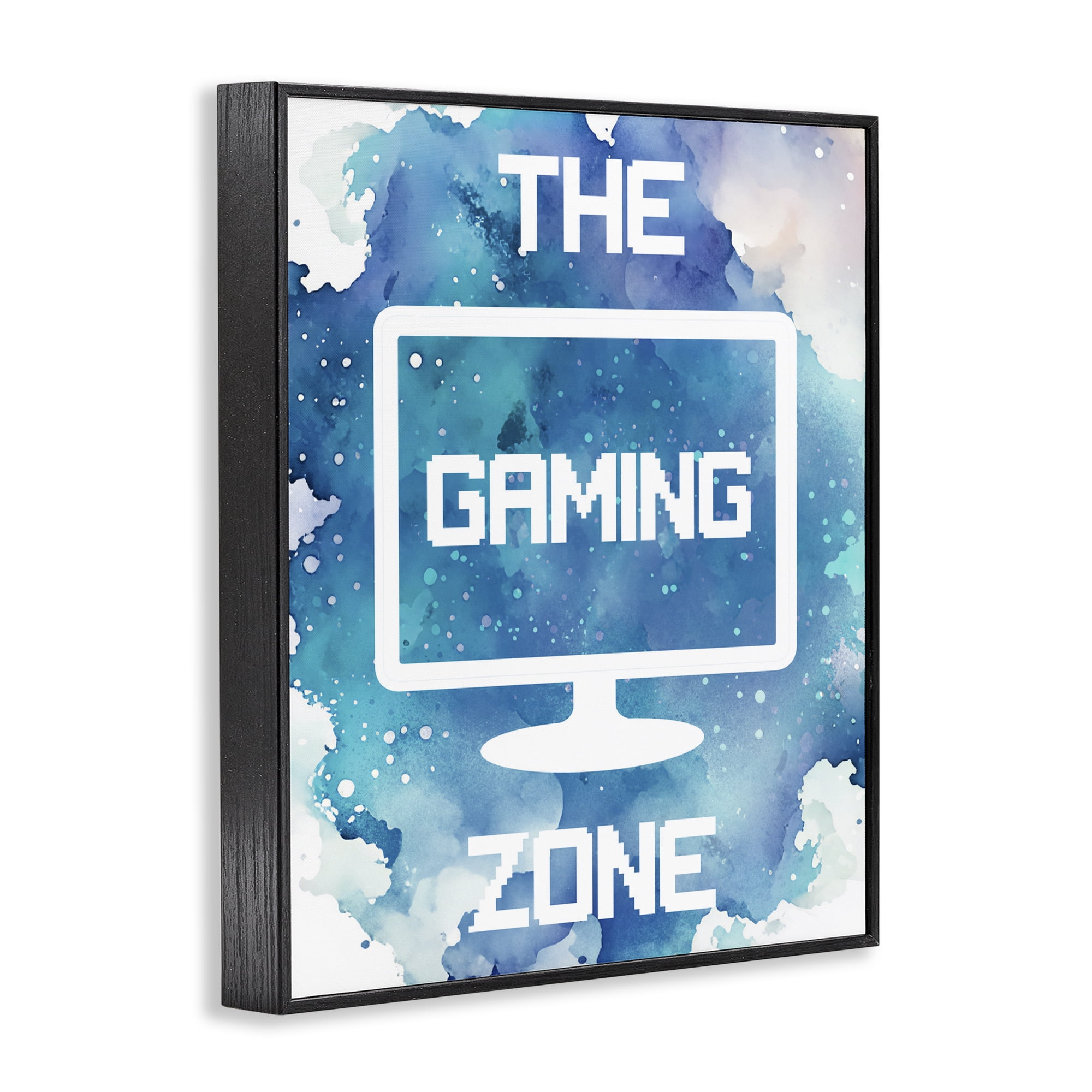 Gaming Zone Moniter Black Framed Giclee Art, design by Marcus Prime