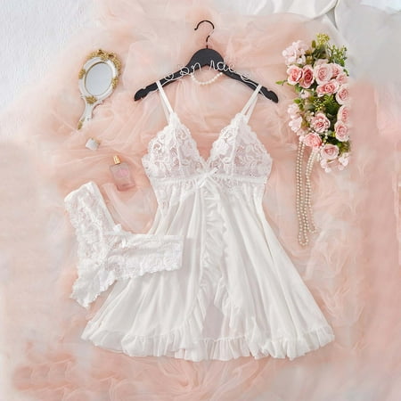 Cute Nightgowns For Women Babydoll Dress For Women Sexy White Dress For Women Lace Body Suits Women Women s Lingerie  Sleep & Lounge