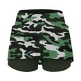 thumbnail image 5 of FAOWME Women's Skirts High Waist Camouflage Print Comfortable Breathable Fitness Yoga Skirt Built In Shorts For Sports Activities,Green,Xxxxxl, 5 of 7