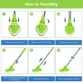 thumbnail image 4 of EIMELI Scrub Cleaning Brush with Long Handle 3 in 1 Shower Cleaning Brush Tub Tile Scrubber Brush Extendable Multifunctional 180° Rotatable Triangle Cleaning Mop for Bathroom Bathtub, 4 of 9