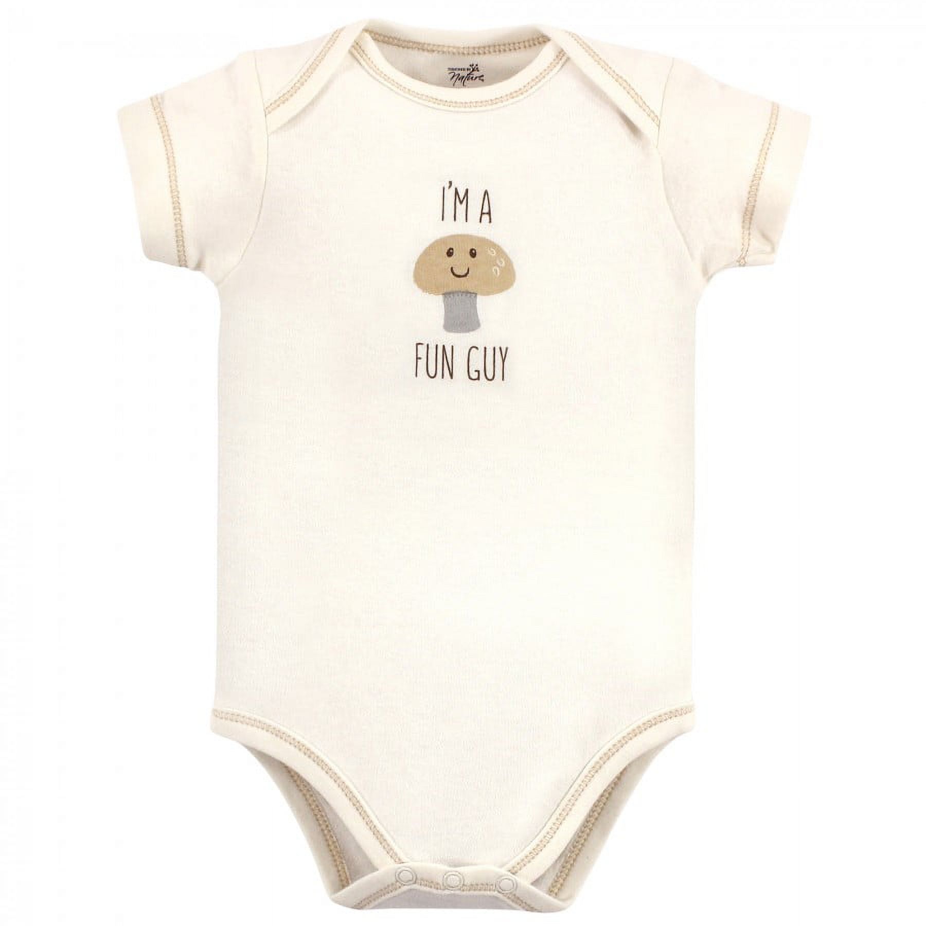 Touched by Nature Organic Cotton Bodysuits 5pk, Mushroom, Preemie