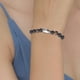 thumbnail image 4 of Pulsera de piedras naturales con dije de pelota de rugby, cadena de cuentas, pulsera elástica para hombre, 4 of 8