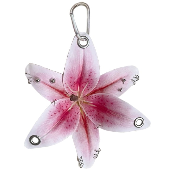 Lifelike Lily Keychain Bag Charm Simulation Lily Flower Hanging Keyring Pendant Chic Bag Pendant Accessories