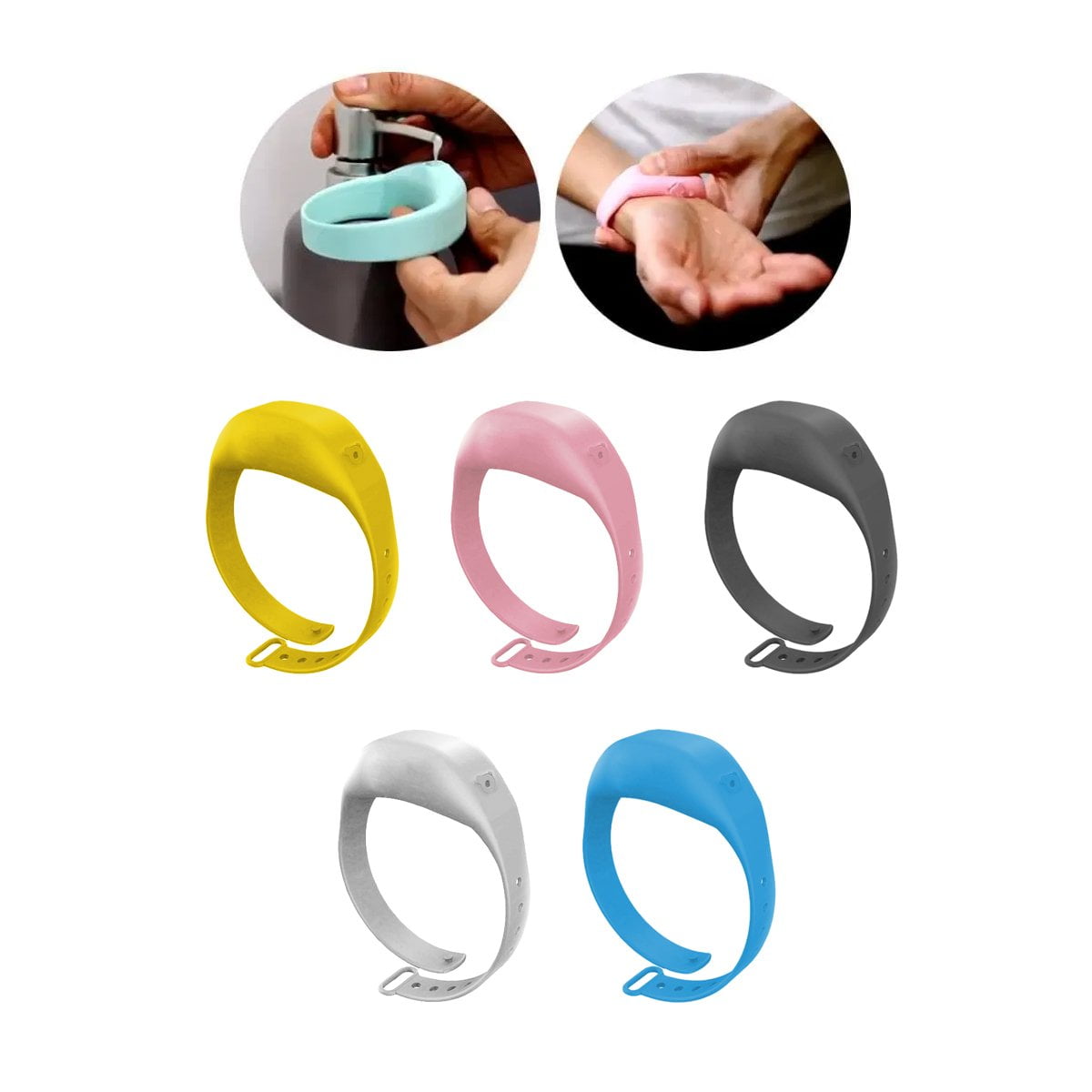 Silicone Liquid Dispensing Wristband Variety 5 Pack