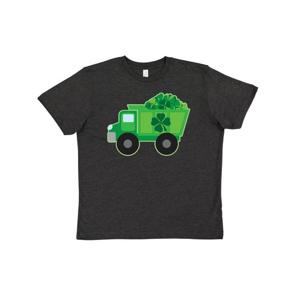 Inktastic St Patricks Day Irish Clover Dump Truck Childs Youth T-Shirt