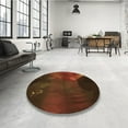thumbnail image 4 of Ahgly Company Machine Washable Indoor Rectangle Transitional Mahogany Brown Area Rugs, 5' x 8', 4 of 7