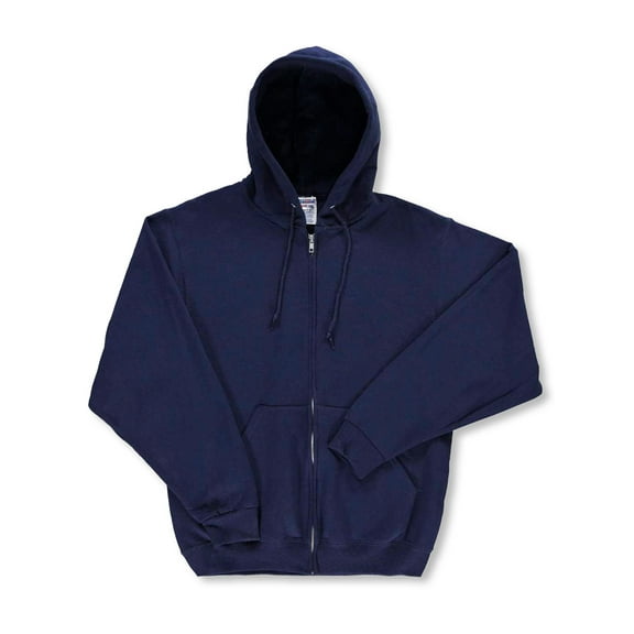 Jerzees Men's Basic Fleece Zippered Hoodie with Drawstrings (Adult Sizes S – XL) Color: navy Size: s