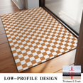 thumbnail image 3 of Orange and White Checkerboard Pattern Door Rugs,Washable Non Slip Door Mats Indoor,Decorative Door Mats,Entry Mat Indoor for Entrance,Bedroom,Kitchen,Bathroom,20"x32", 3 of 6