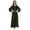 Olive Green, variant on Bimba Women'sAbayaIslamic Prayer Dress WithHijab/ScarfCuff On SleeveMuslim Dress