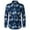Navy, variant on Men's Flower Casual Button Long Sleeve Lapel Shirt Floral Printed Tropical Beach Shirts Autumn Long Sleeve Top for Man Fashion