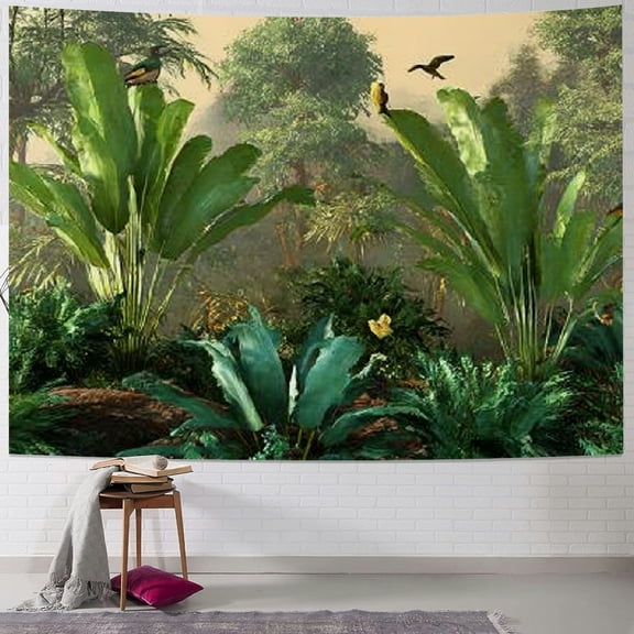 BCIIG Tropical Scene Birds Tapestry Wall Hanging Home Decor Art 40x30inch
