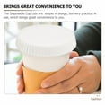 thumbnail image 4 of 50 Pcs Disposable Paper Cup Lid Drinking Lids Covers Coffee Caps Espresso Travel Mugs, 4 of 6