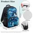 thumbnail image 7 of Yuyamidu Blue Horse School Backpacks Ages 8-10 Elementary Backpack for Boys Girls School Bag Kids Bookbag Teen Travel Hiking Shoulder Bag with Bottle Side Pockets, 7 of 7