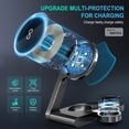 thumbnail image 5 of 3 in 1 Wireless Charging Station Mag-Safe Fast Charging Station for Apple MagSafe Charger, with USB C Charger, Foldable Charging Magnetic Wireless Charger Stand, Space Aluminum Travel Charger, 5 of 7