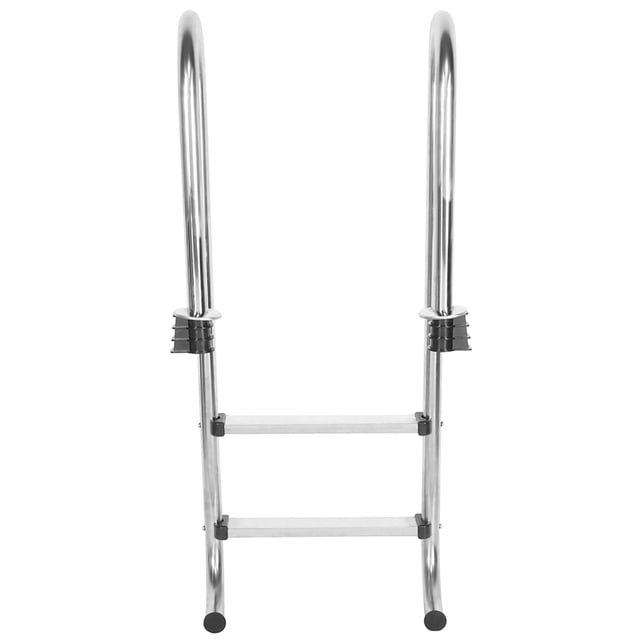 Anti Slip Pool Ladder, with Two Step Pedal Stainless Steel Pool Ladder, Fashionable Smooth Open Air Entertainment Public Places for Large Swimming Pools
