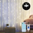 thumbnail image 1 of Yeacher 10 X 10FT 300LEDs Curtain String Lights Curtain Fairy Lights Copper Wire Waterfall Lights with 4 Music & 8 Modes Remote Control for Wedding Party Home Christmas Decorative Hanging Lights, 1 of 8