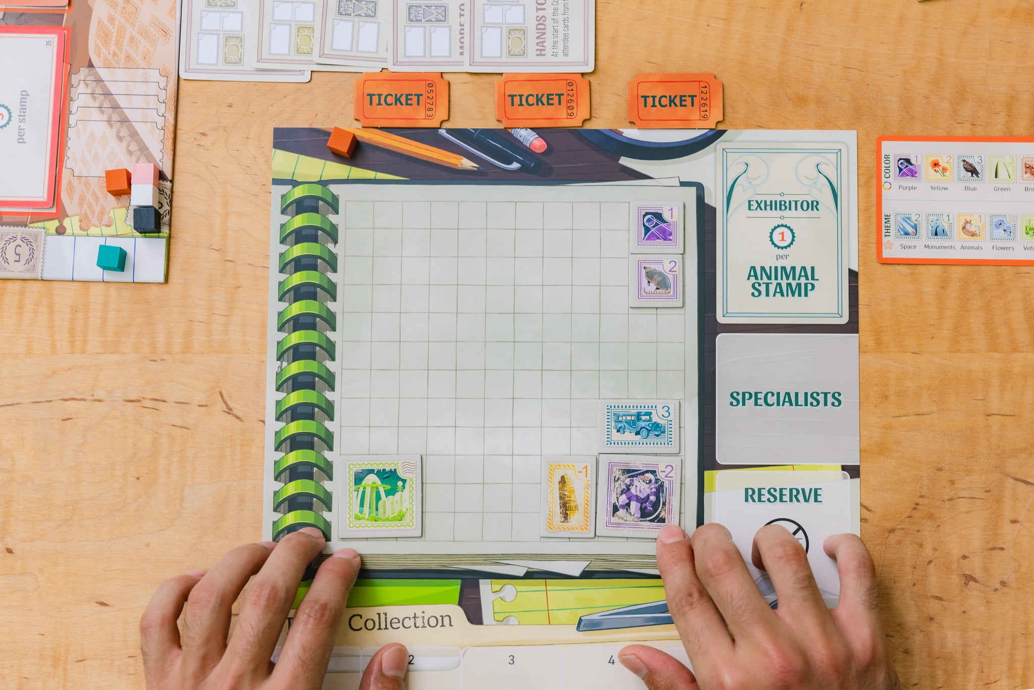 Stamp Swap by Paul Salomon - Competitive Stamp Collecting Strategy Board Game from Stonemaier Games