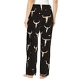 thumbnail image 3 of Bingfone Pajamas For Women,Cow Skulls Pajama Pants With Pockets-Small, 3 of 9
