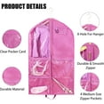 thumbnail image 5 of Numjaw 2 Pack Garment Bags,40 inch Garment Bag for Hanging Clothes,Waterproof Hanging Garment Bags For Dance Costumes,Travel Storage (Pink), 5 of 7
