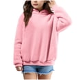 thumbnail image 6 of QTSHPN Girls Hoodie Cat Ears Fuzzy Warm Pullover Sweatshirt Fashion Casual Loose Sweater with Pockets Sweatshirt Kids, 6 of 8