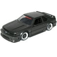 thumbnail image 2 of 1989 Ford Mustang GT 5.0 Matt Black Metallic with Matt Black Hood "Bigtime Muscle" Series 1/24 Series Diecast Model Car by Jada, 2 of 3
