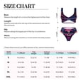 thumbnail image 2 of Kdxio Purple-Red Skull Print Women's 2 Piece High Waisted Wrap Spaghetti Strap Summer Swimsuit Bikini Set-X-Large, 2 of 5