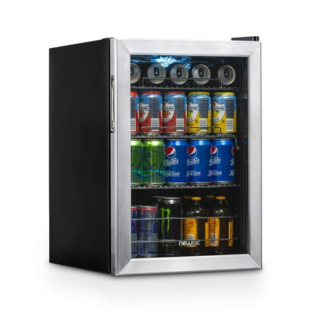 NewAir Beverage Refrigerator 90 Can Capacity Center, Soda Beer Cooler, AB-850 Stainless (Best Large Capacity Refrigerator)