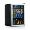Newair, 84 Can Beverage Cooler Mini Fridge, Compact Stainless Steel