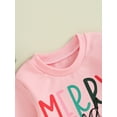 thumbnail image 6 of Bslissey Toddler Baby Girl Boy Christmas Sweatshirt Long Sleeve Colorful Letter Print Hoodie Infant Crew Neck Pullovers Fall Winter Casual Daily Tops 6M 12M 18M 24M 3T, 6 of 9