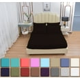 thumbnail image 2 of Mutlu Home Goods 6 Piece Coffee Solid Print Rayon/Bamboo Bed Sheet Sets, King Size, 2 of 5