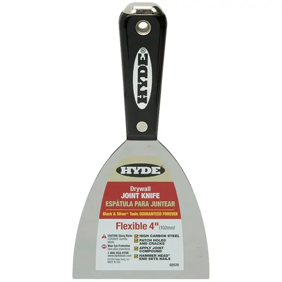HYDE Flex Hammer Head Joint Knife Flexible Blade - Durable - 4" W