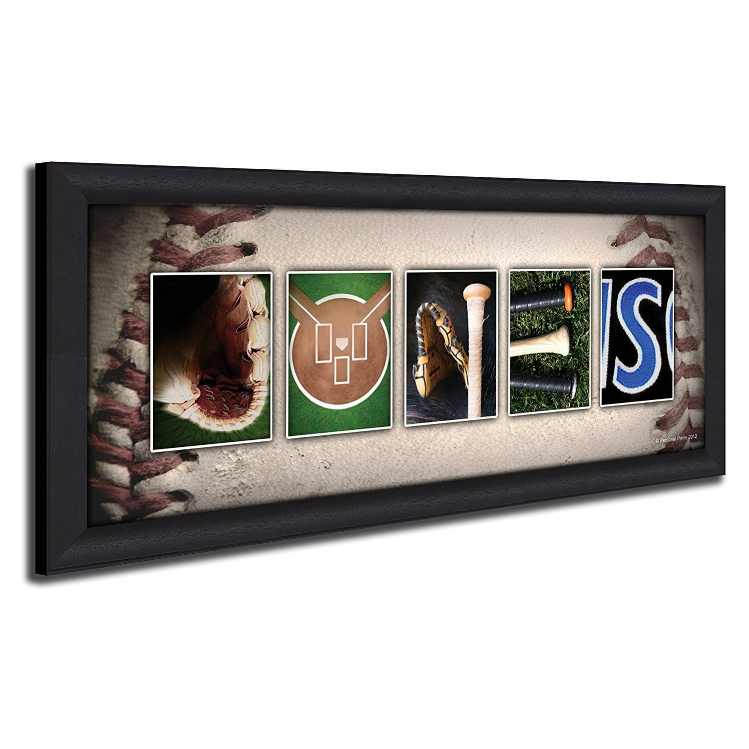 Personalized Baseball Name Wall Art, Live Previews, Choose Each Photos, Multiple Options