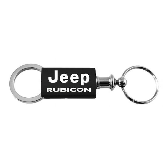 Jeep Rubicon Anodized Aluminum Valet Key Fob (Black)