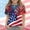 Blue, variant on ATOGUTA Tshirts for Girls Kids 4th of July Shirts Patriotic Top Independence Day Outfit Blue, Size 3T-14