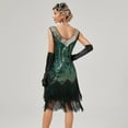 thumbnail image 3 of IDOPIP Women’s 1920s Flapper Dress Vintage Gatsby Sequins Fringe Dress Cocktail Evening Gown, 3 of 8