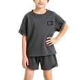 thumbnail image 2 of ITSAME Boys Summer Outfit Sets Crewneck T-Shirt and Shorts 2-Piece Kids Loose Casual Clothes Gray Size 18-24M, 2 of 5