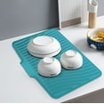 thumbnail image 5 of ​​Super Large Silicone Drying Mat 16x13in Non-Slip Kitchen Counter Drain Pad Waterproof Countertop Organizer Tray Dish Dryer​​, 5 of 9