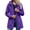 Purple, variant on Sentmoon Fall Jacket Women Waterproof Drawstring Hooded Neck Light Jacket Women Long Sleeve Raincoat with Pockets for Travel Hiking Camping