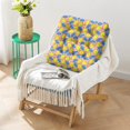 thumbnail image 2 of Zesty Lemon Floor Cushion&nbsp;- 22x22 Inch Large Pillow, Dutch Velvet, Fresh Citrus Pattern for Tatami & Living Room, 2 of 7