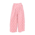 thumbnail image 6 of Cagogo Women's Polka Dot Wide Leg Trousers Elastic Waist Casual Loose Long Pants with Pockets Travel Beach Work Lounge Palazzo Pants Summer Fashion Clothes, Pink 2XL, 6 of 6