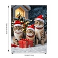 thumbnail image 3 of Christmas Blanket Cozy Winter Cat Design Soft Warm Holiday Throw for Couch Bed, 3 of 6