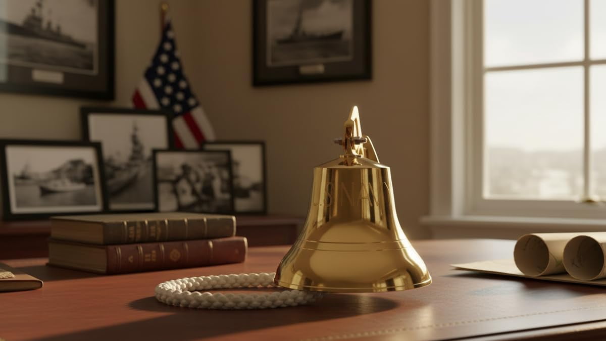 Us Navy 6" Indoor/Outdoor Brass BellWall Mount