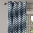 thumbnail image 3 of Ambesonne Animal Grommet Curtain, Fish Bone Skeleton Spine, 50" x 54", Petrol Blue White, 3 of 6