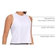 thumbnail image 4 of Remera CRZ YOGA de Algodón Pima, Cuello Alto, Cortada, Blanca, Talle S, 4 of 6