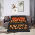 thumbnail image 6 of DouZhe Ultra-Soft Micro Fleece Lightweight Flannel Bed Blanket, Happy Halloween Horror Ghosts Print Cozy Warm Throw Blankets, 80"x60", 6 of 7