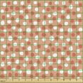 thumbnail image 2 of Retro Fabric by the Yard, Polka Dots Inspired Deformed Circles Pattern in Pastel Colors, Decorative Upholstery Fabric for Chairs & Home Accents, Burnt Sienna Dark Peach by Ambesonne, 2 of 5