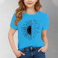 thumbnail image 2 of FamilyThread Toddler Girls Boys Versatile Short Sleeve T-Shirt Fashionable Graphic Print Tunic Tops Crewneck Casual Summer Shirt For 3-15Y, 2 of 4